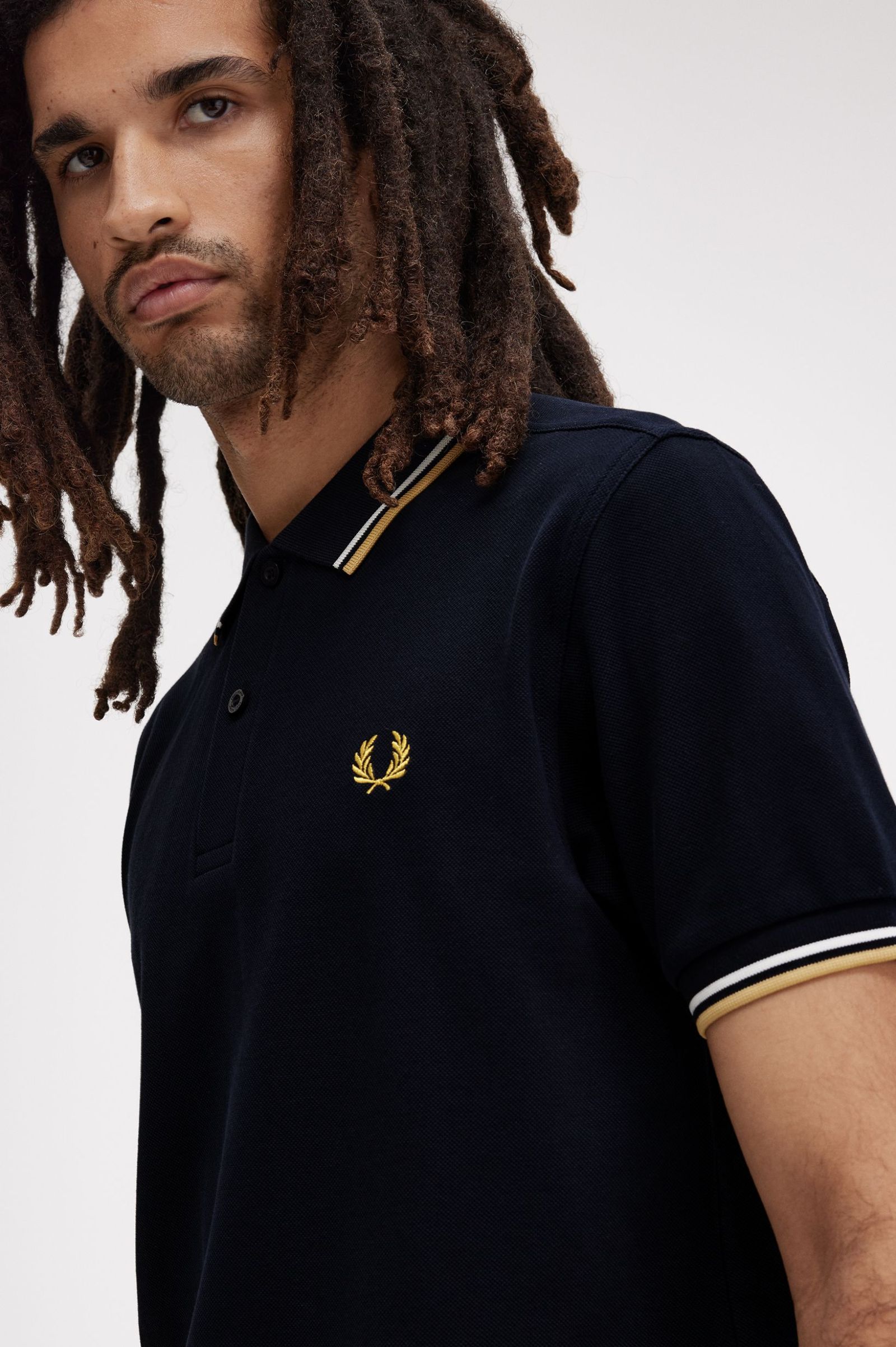 THE SHIRT (Navy Blue / Ecru / Honeycomb)