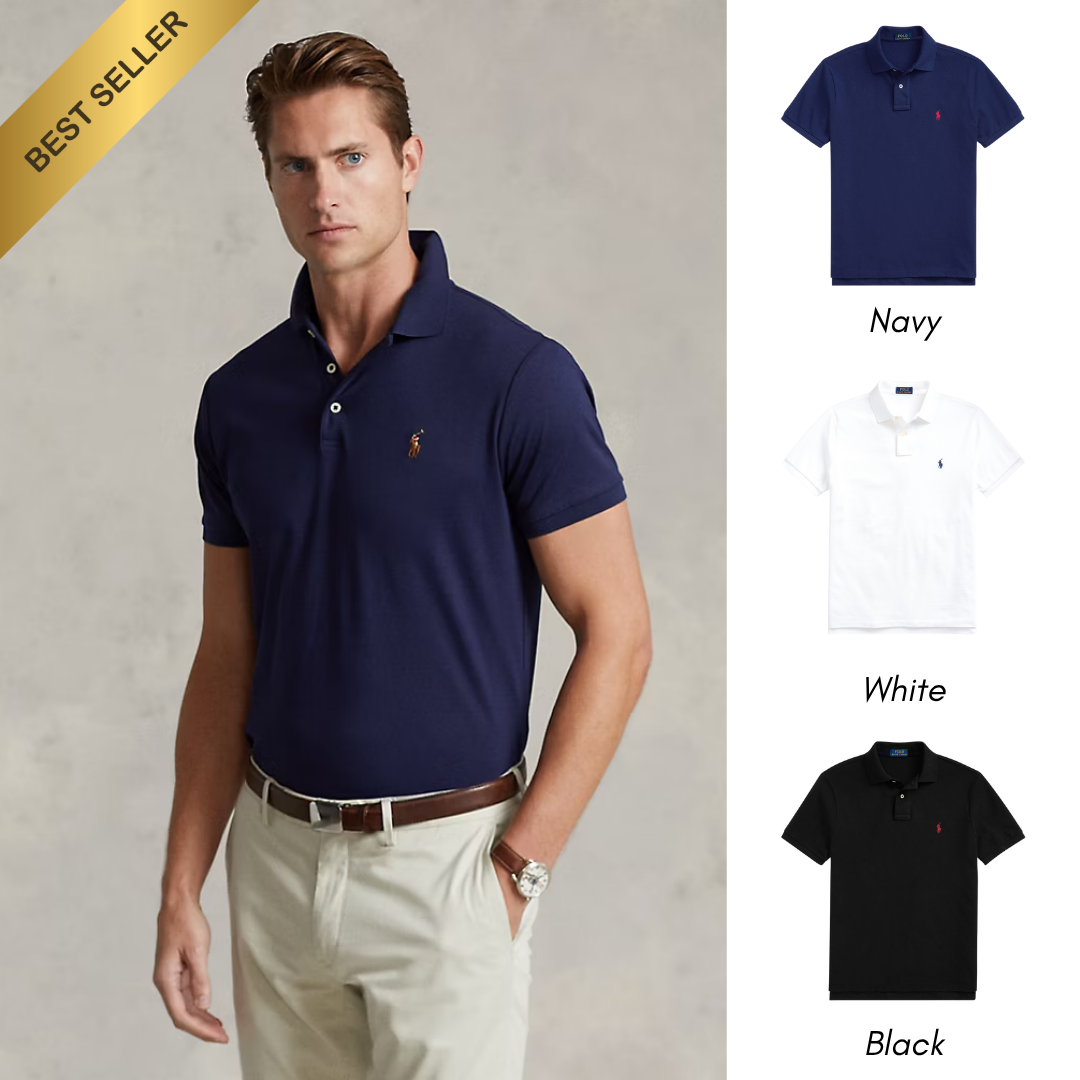 Classic Fit Cotton Polo Shirt - Buy 1, Get 2 FREE (Delivery Worldwide)