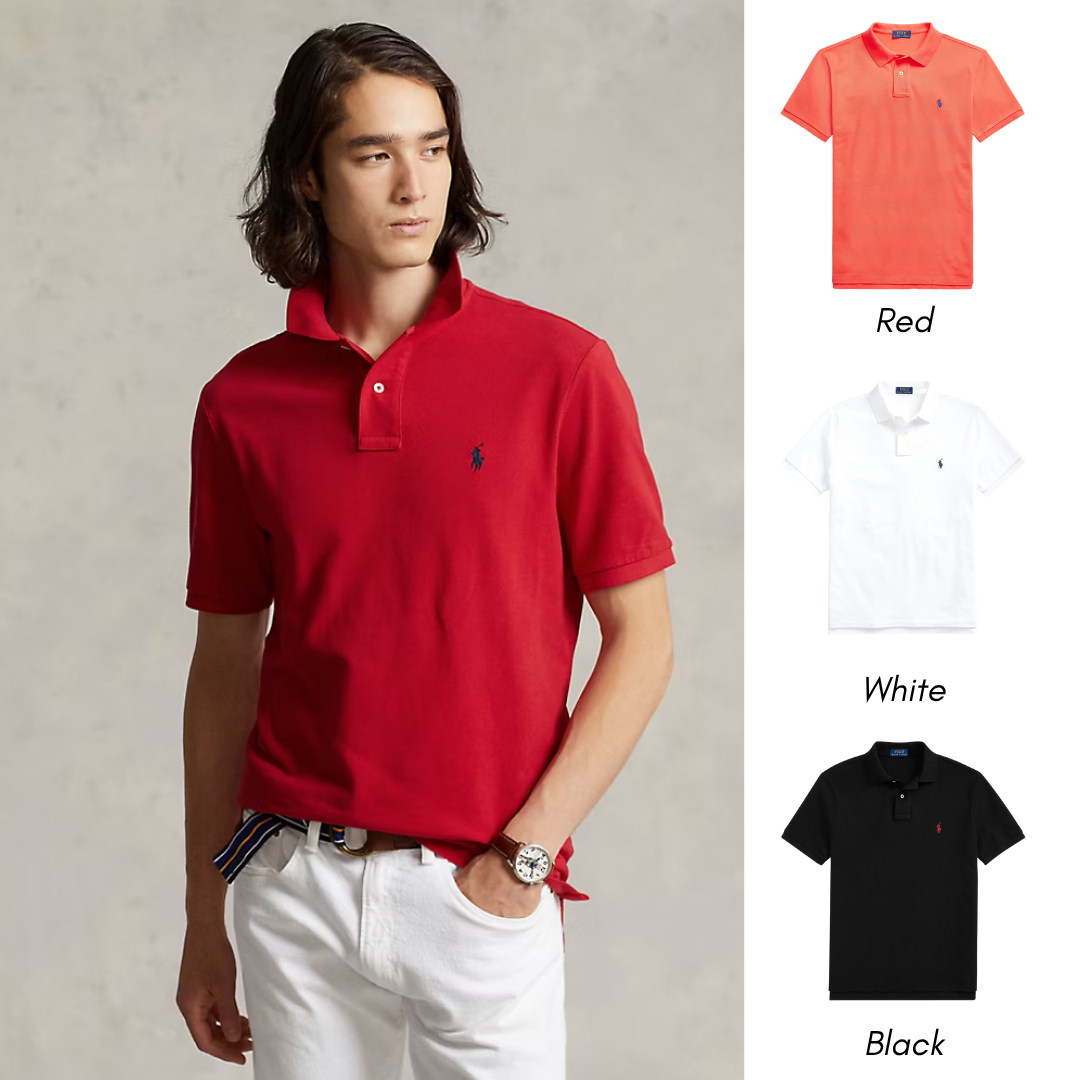 Classic Fit Cotton Polo Shirt - Buy 1, Get 2 FREE (Delivery Worldwide)
