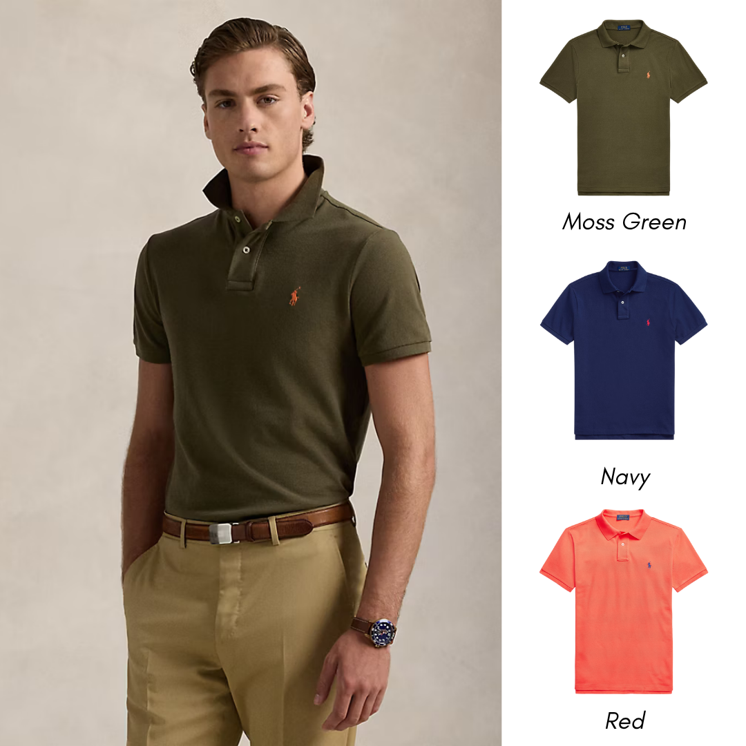 Classic Fit Cotton Polo Shirt - Buy 1, Get 2 FREE (Delivery Worldwide)