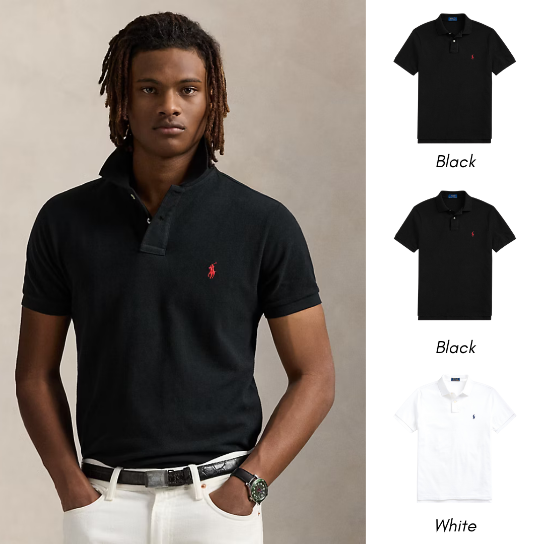 Classic Fit Cotton Polo Shirt - Buy 1, Get 2 FREE (Delivery Worldwide)