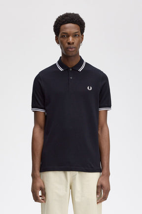 THE SHIRT (Navy Blue / White / White)