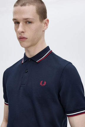THE SHIRT (Navy Blue / Snow White / Burnt Red)