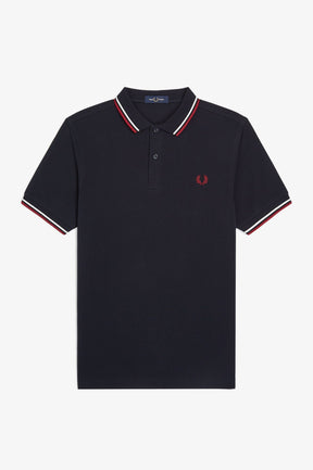 THE SHIRT (Navy Blue / Snow White / Burnt Red)